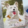 Customized dog painting process