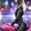 Girl Motorcycle paint by numbers