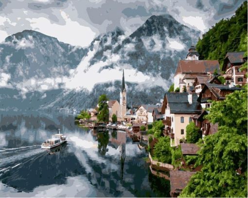 Hallstatt Austria paint by numbers