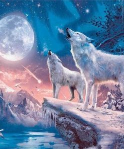 Northern Light Wolves paint by numbers