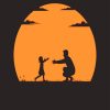 Daughter AndDad Silhouette NEW Paint By Numbers