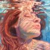 Red Head Woman In The Water paint by numbers