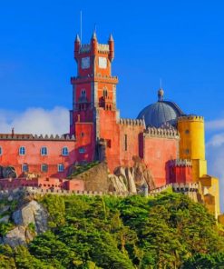 Pena National Palace Portugal paint by numbers