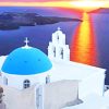 Santorini City Sunrise paint by numbers