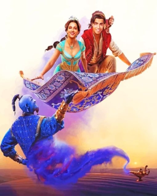 Aladdin And Jasmine paint by numbers