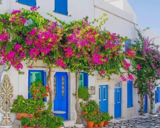 Greece Houses Paint by numbers