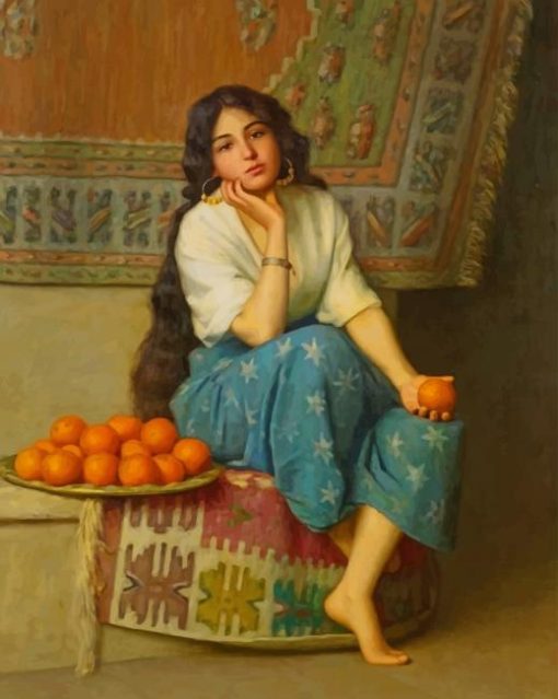 Orange Seller Paint by numbers