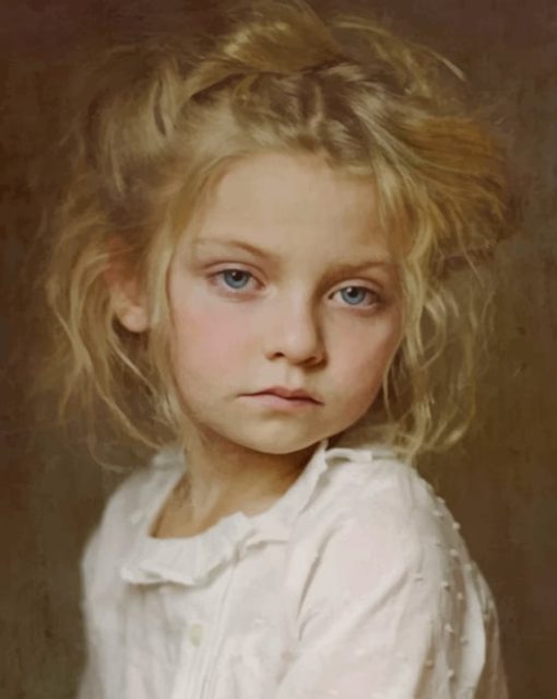 Vintage Blond Girl paint by numbers