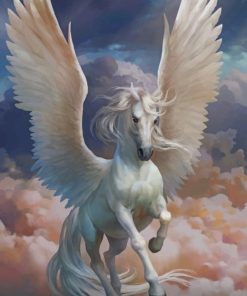 White Pegasus paint by numbers