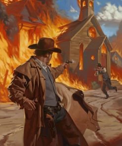 Wild West Gunfight Paint by numbers