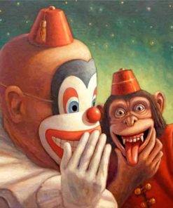 Monkey And Clown Paint by numbers