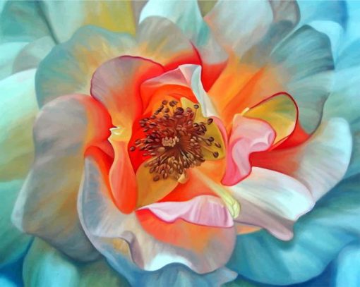 Peony Flower Art paint by numbers