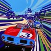 Race Car Illustration Paint by numbers