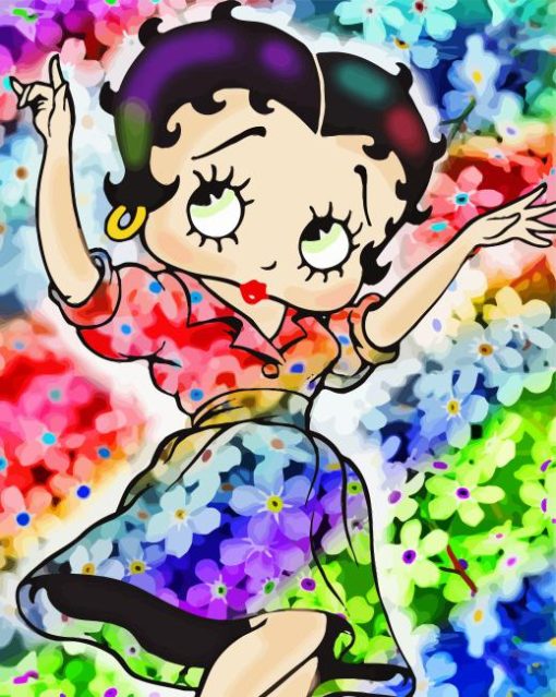 cute Betty Boop Paint By Numbers