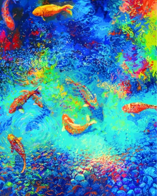 Koi Fish Art Paint by numbers