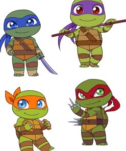 Little Ninja Turtles Paint by numbers