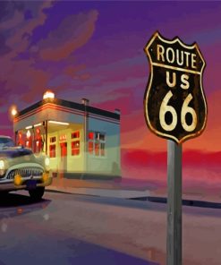 Aesthetic Route 66 Paint by numbers