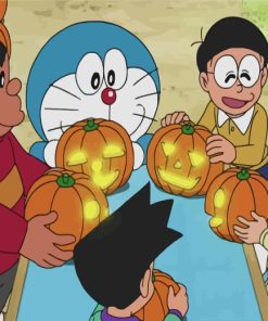 Halloween Doraemon Paint by numbers