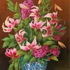 Pink Lilies Still Life Paint by number