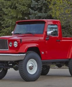 Red Jeep J12 Concept Car Paint by numbers