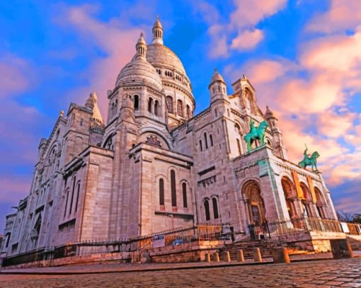 Sacre-Coeur-During-Evening-paint-by-number