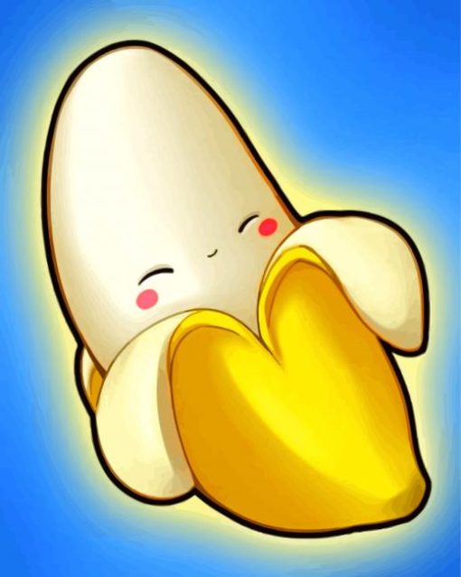 banana-cartoon-kawaii-paint-by-number