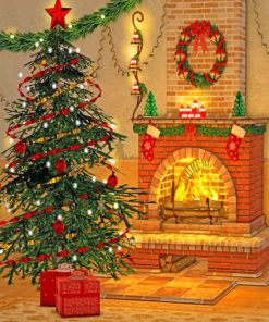 christmas-tree-and-fireplavce-paint-by-numbers