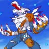 Digimon Weregarurumon Howls Paint by numbers