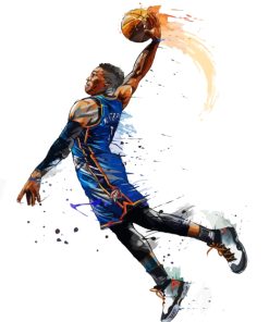 Russell Westbrook Basketball Paint by numbers