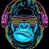 Gorilla Headphones Illustration paint by numbers