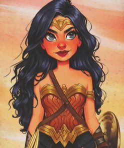 Wonder Woman Animation paint by numbers