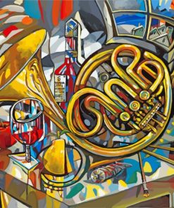 Abstract Tuba Art paint by numbers