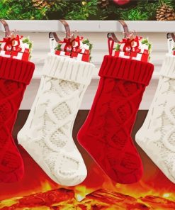 Christmas Stockings paint by numbers