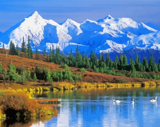 Alaska Denali National Park paint by numbers