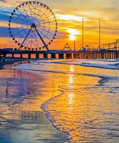 Atlantic City At Sunset paint by numbers