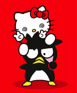 Badtz Maru And Hello Kitty paint by numbers