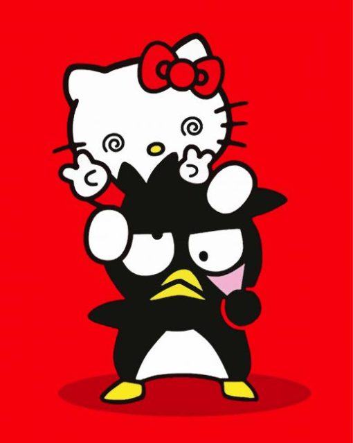 Badtz Maru And Hello Kitty paint by numbers
