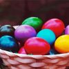 Basket Of Colorful Chicken Eggs paint by numbers