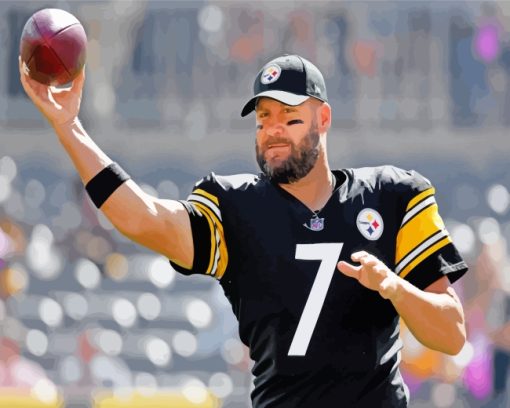 Ben Roethlisberger American Football Player paint by numbers