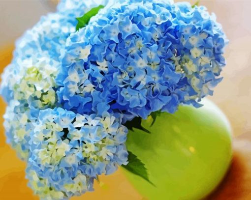 Blue Bouquet In Vase paint by numbers