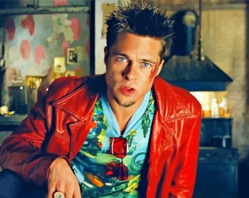 Brad Pitt Tyler Durden paint by numbers