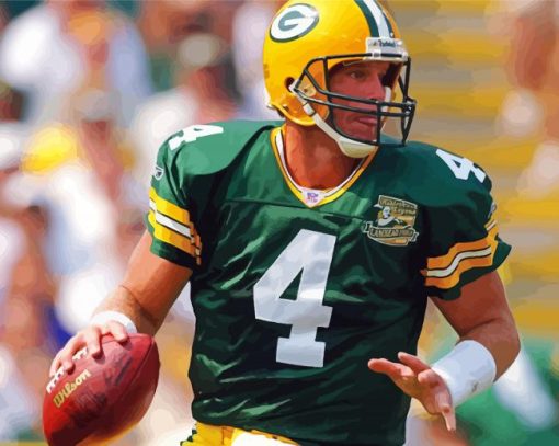 Brett Favre American Football Player paint by numbers