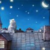 Cat Watching Moon And Stars paint by numbers