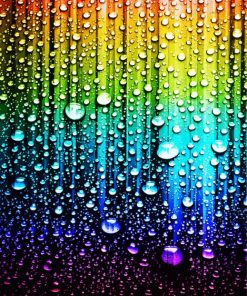 Colorful Raindrops paint by numbers