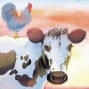 Cow And Rooster Animals paint by numbers