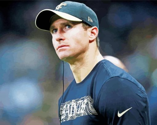 Drew Brees Professional Player paint by numbers