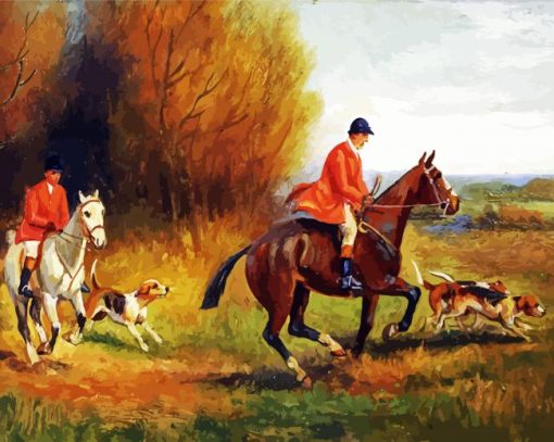 Fox Hunt Art paint by numbers