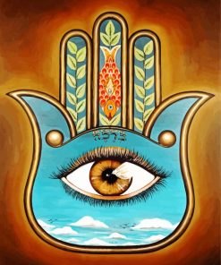 Hamsa Eye Art paint by numbers