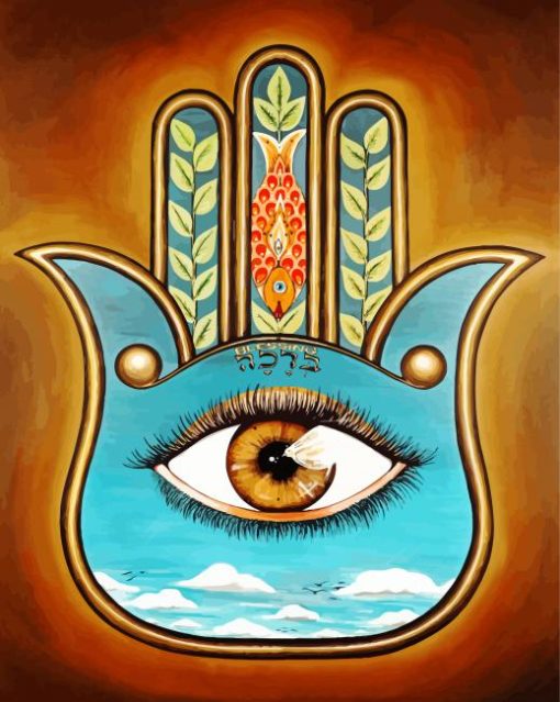 Hamsa Eye Art paint by numbers