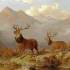 Highland Landscape With Stag paint by numbers